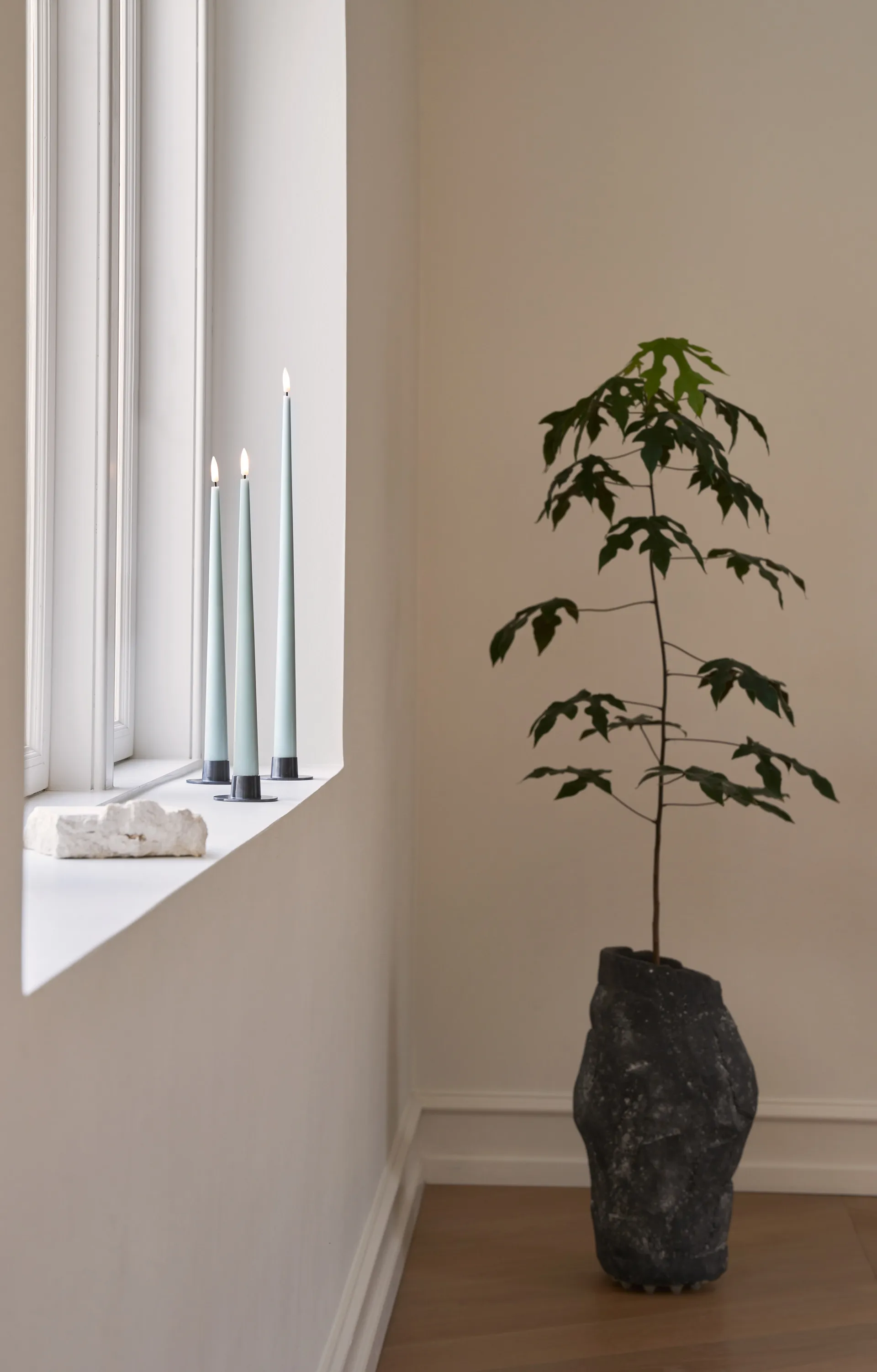 ester & erik κεριά LED συσκευασία 2 τεμαχίων, 67 Jade stone, 40 cm ester & erik