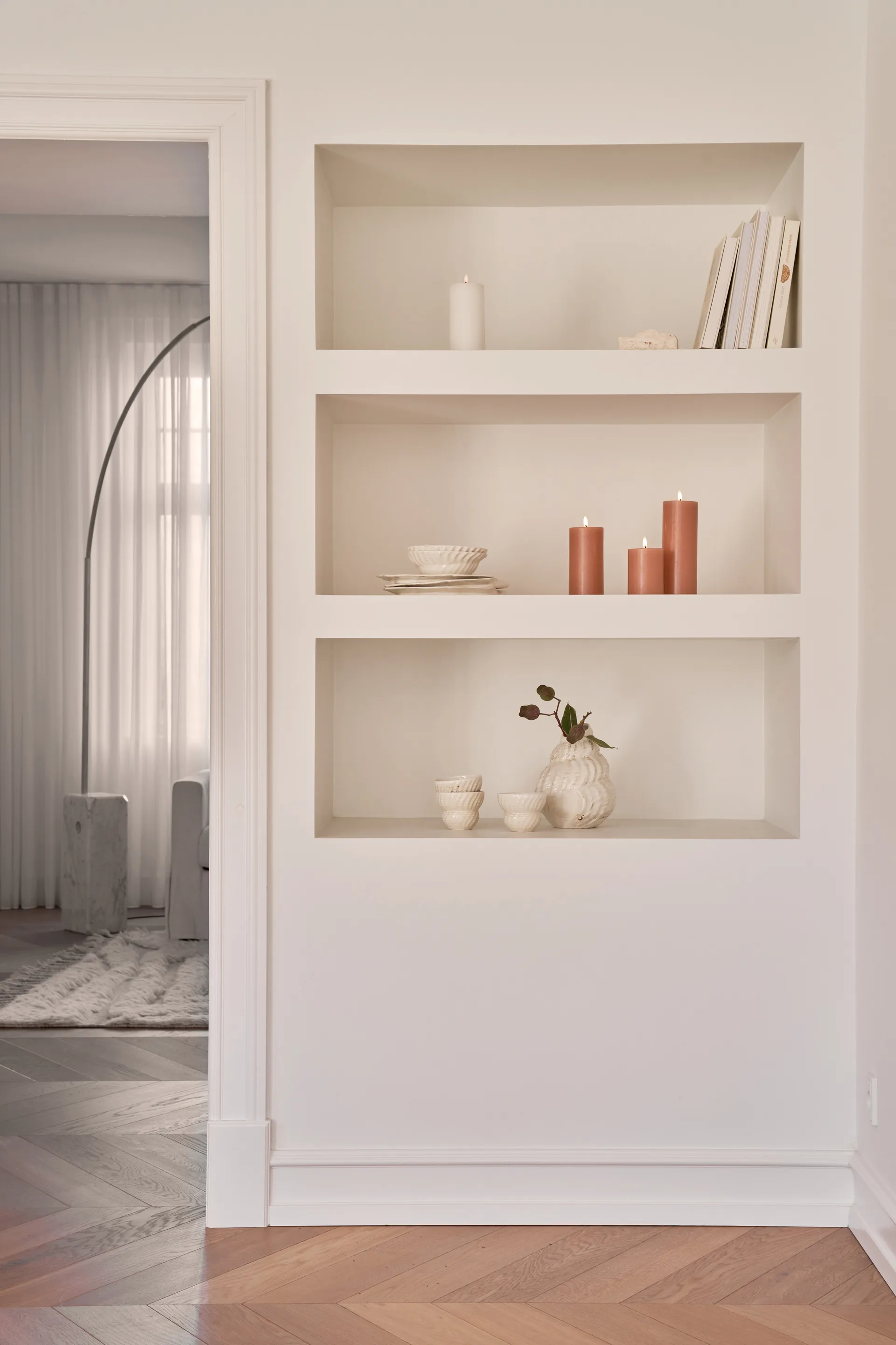 ester & erik κερί μπλοκ LED, 20 Rosy caramel, 20 cm ester & erik