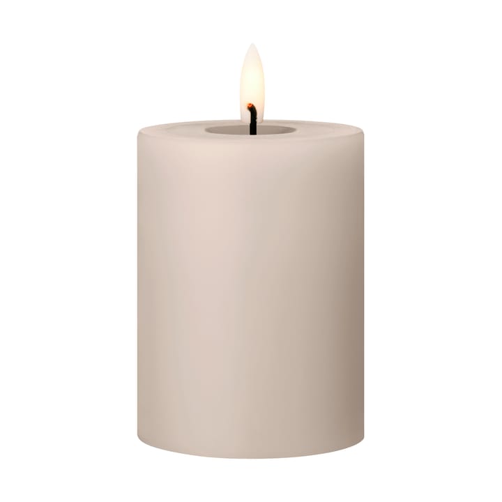 ester & erik κερί μπλοκ LED - 22 Linen Grey, 10 cm - Ester & erik