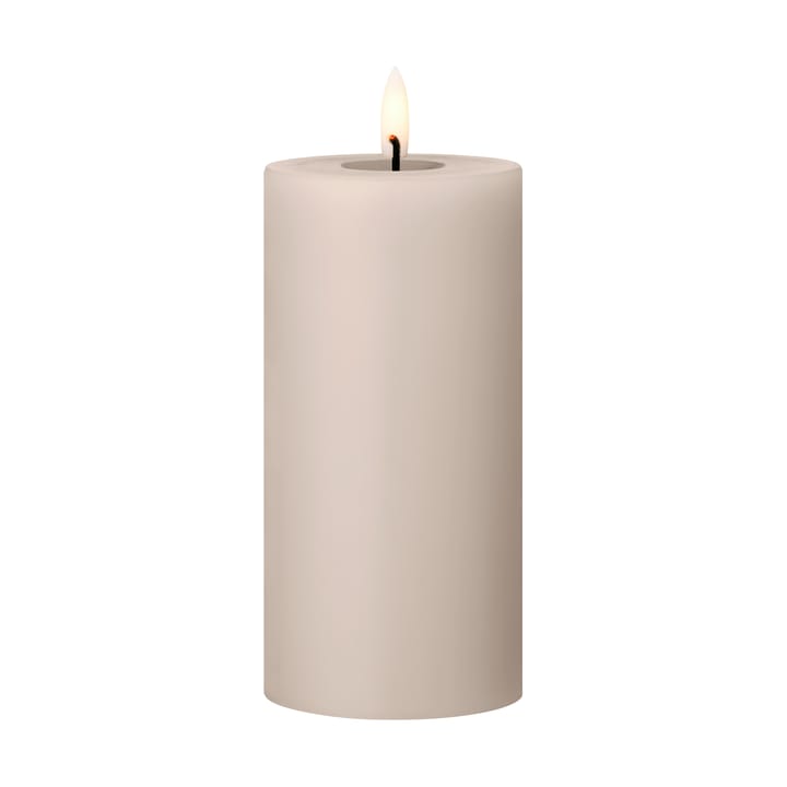 ester & erik κερί μπλοκ LED - 22 Linen Grey, 15 cm - Ester & erik