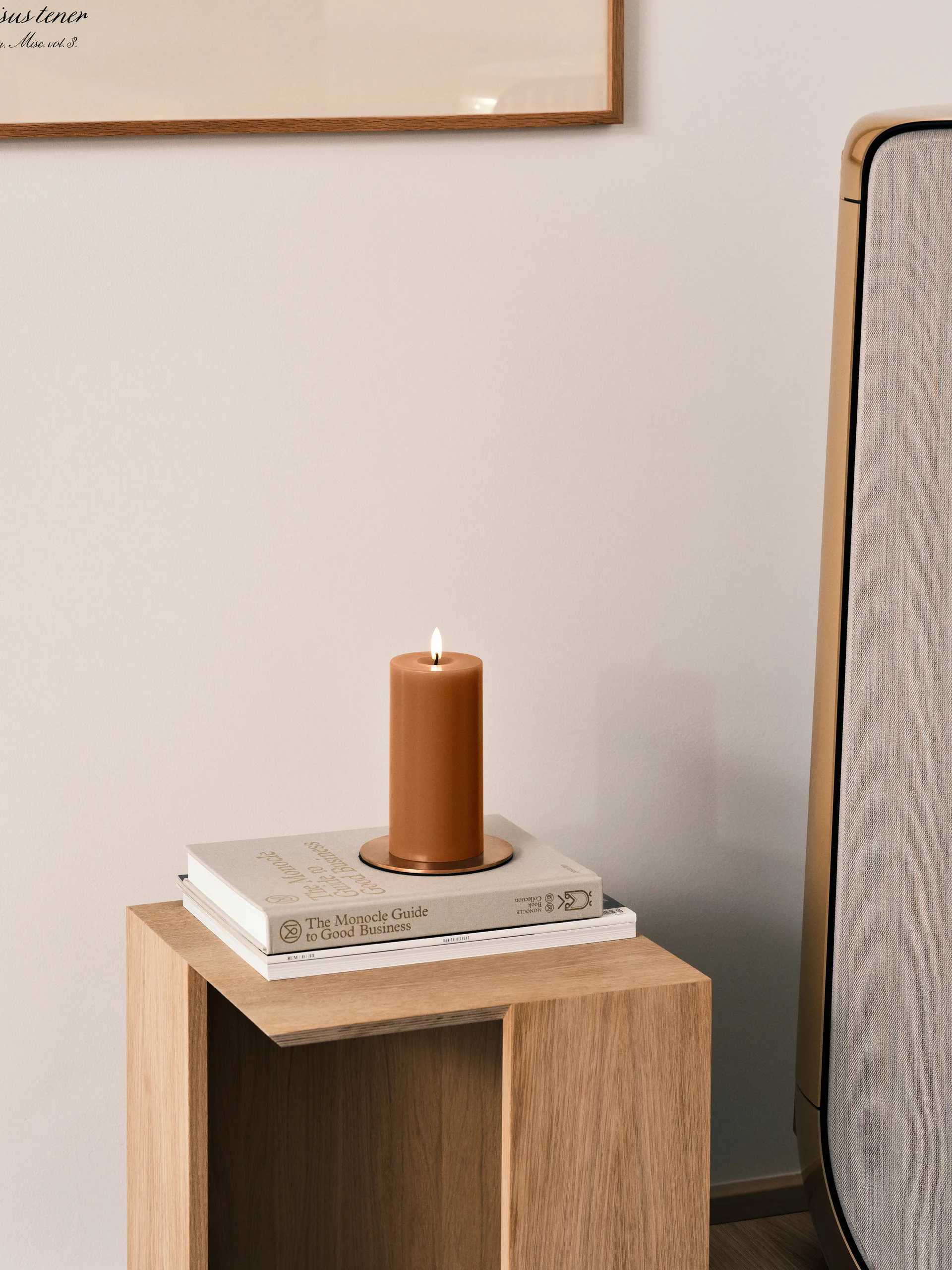 ester & erik κερί μπλοκ LED, 23 Raw Toffee, 15 cm ester & erik