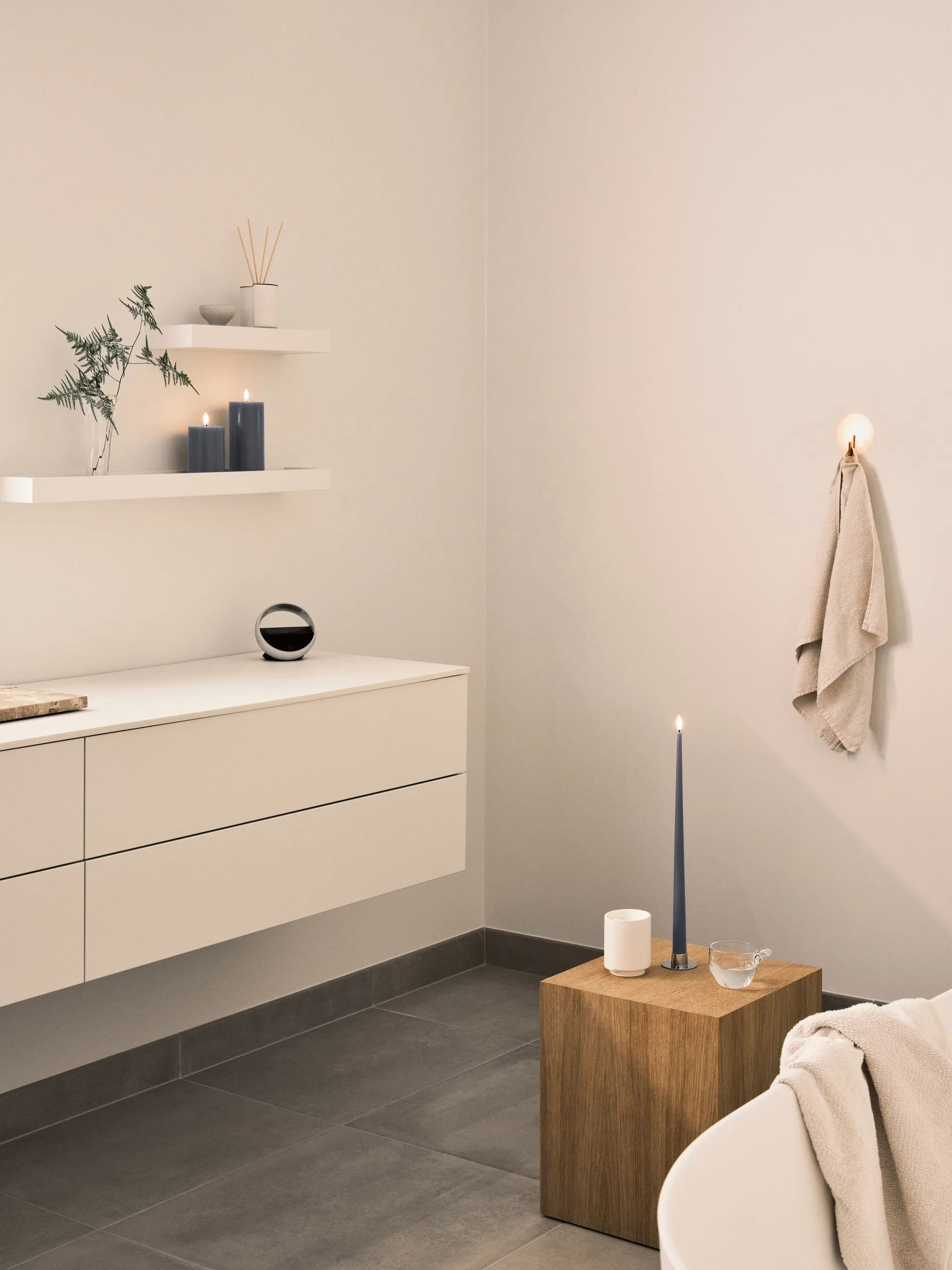 ester & erik κερί μπλοκ LED, 74 Dark Slate, 10 cm ester & erik