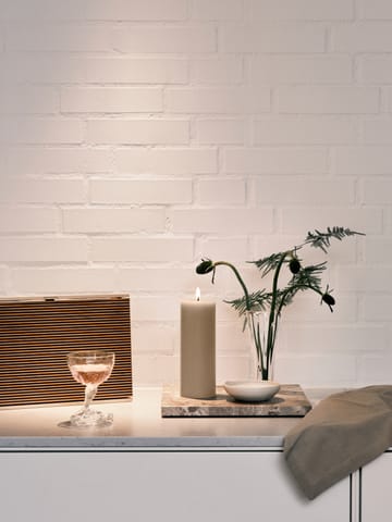 ester & erik κερί μπλοκ LED Ø7,5x20 cm - 22 Linen Grey - ester & erik