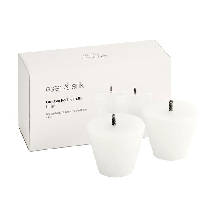 ester & erik refill για κερί εξωτερικού χώρου 2-pack, Large ester & erik