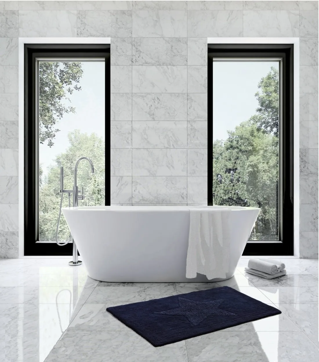 Etol star μικρό χαλί, Navy Etol Design