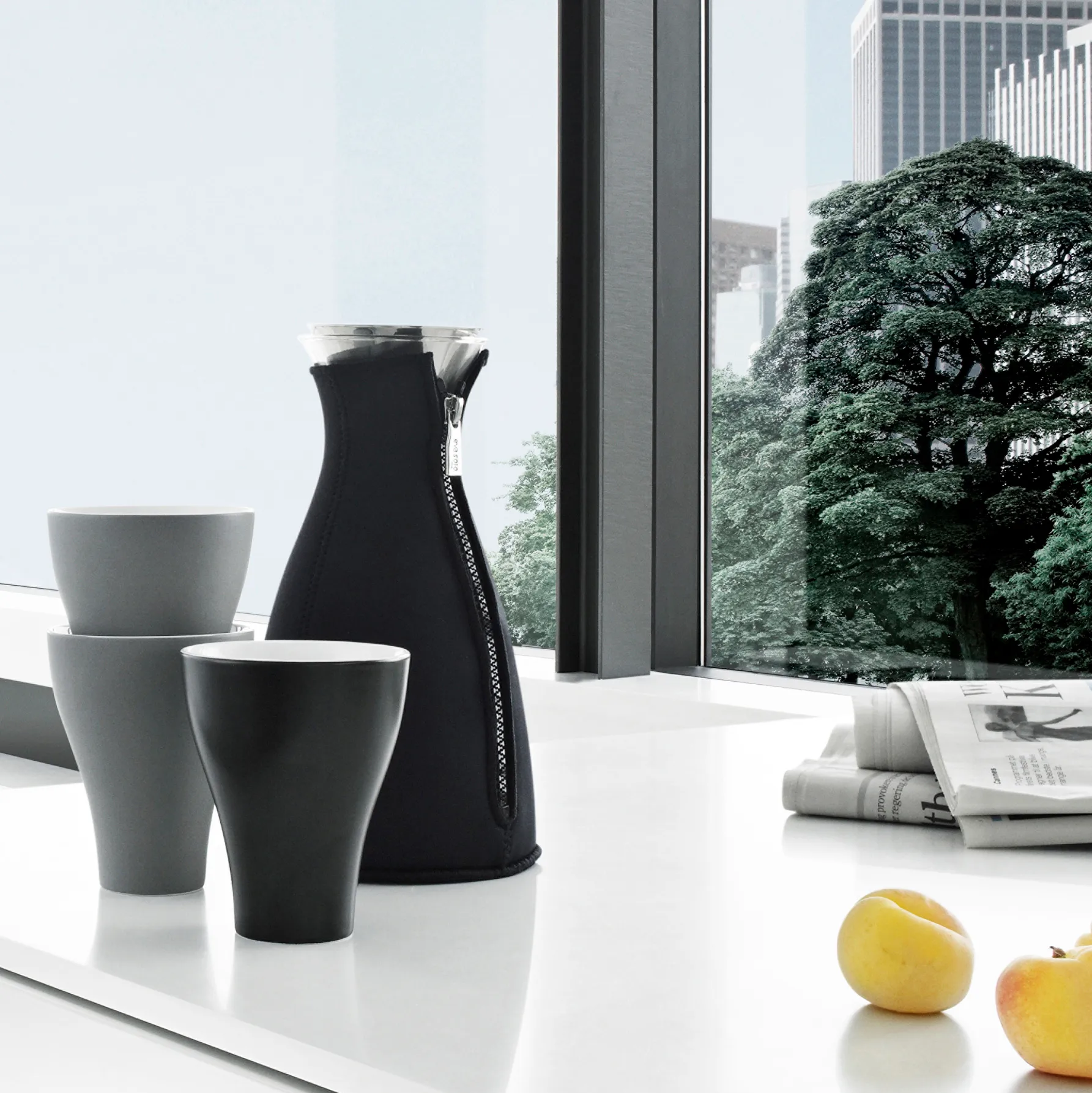 Eva Solo γυάλινη καράφα 1 L, Ανοξείδωτο ατσάλι Eva Solo