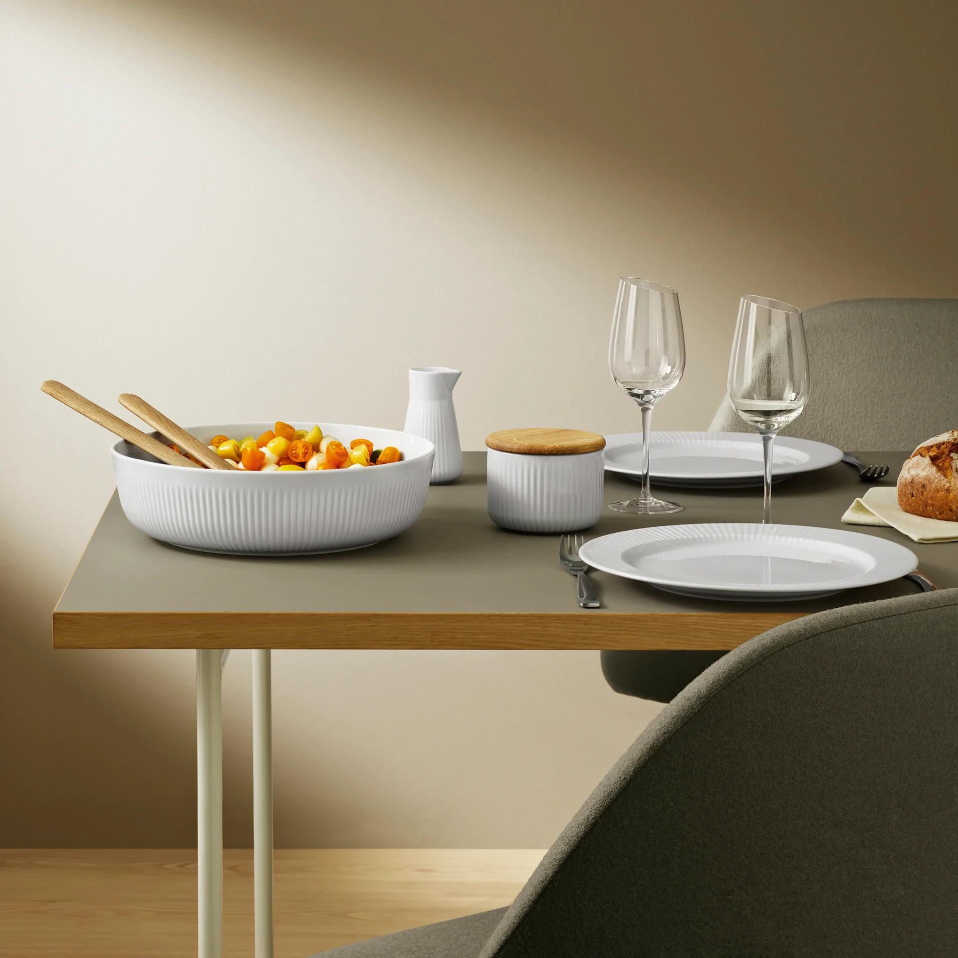 Eva Trio Legio Nova μπολ αλατιού με κουτάλι, Λευκό Eva Solo