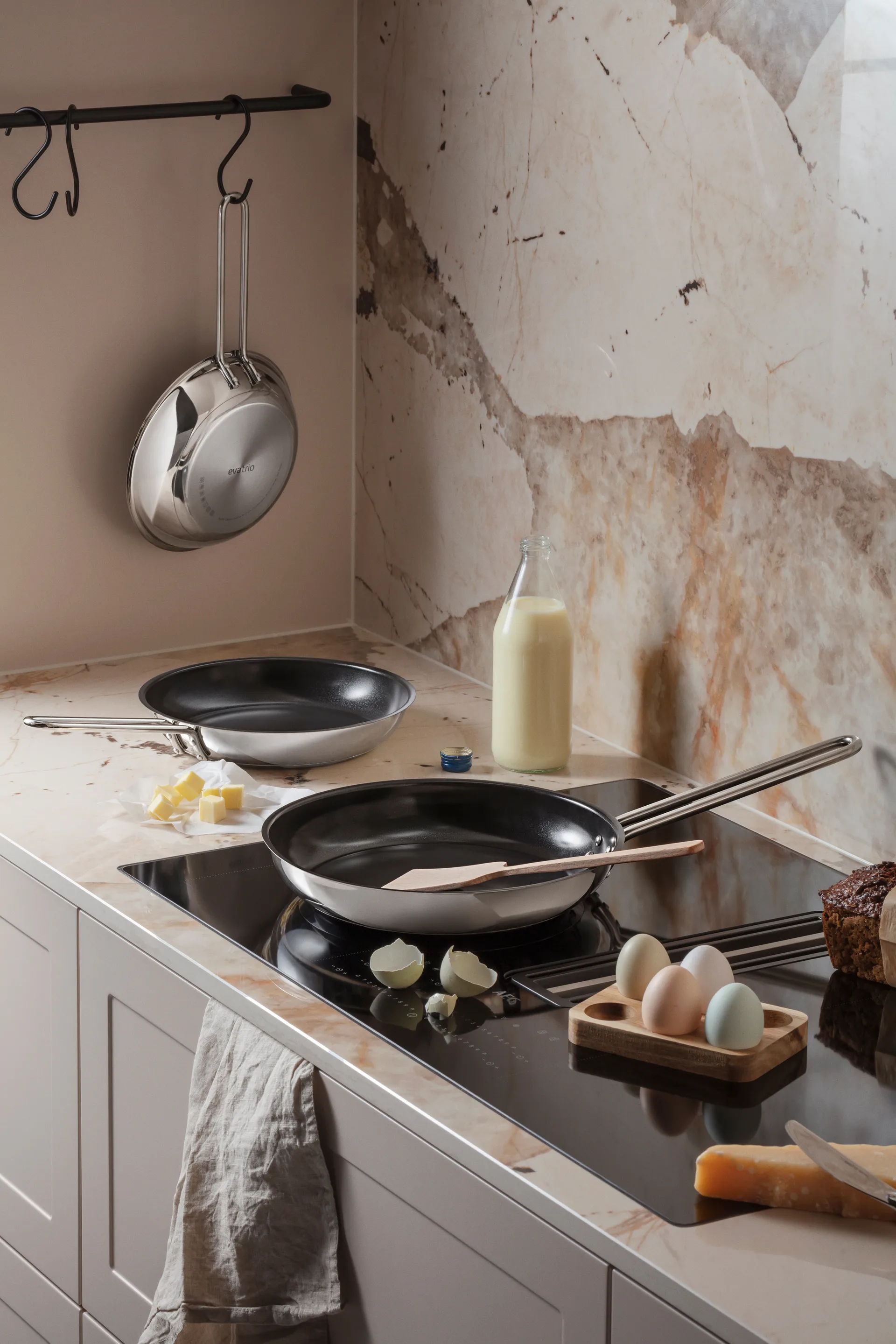 Eva Trio Stainless Steel Slip-Let κεραμικό τηγάνι, 20 εκ Eva Solo