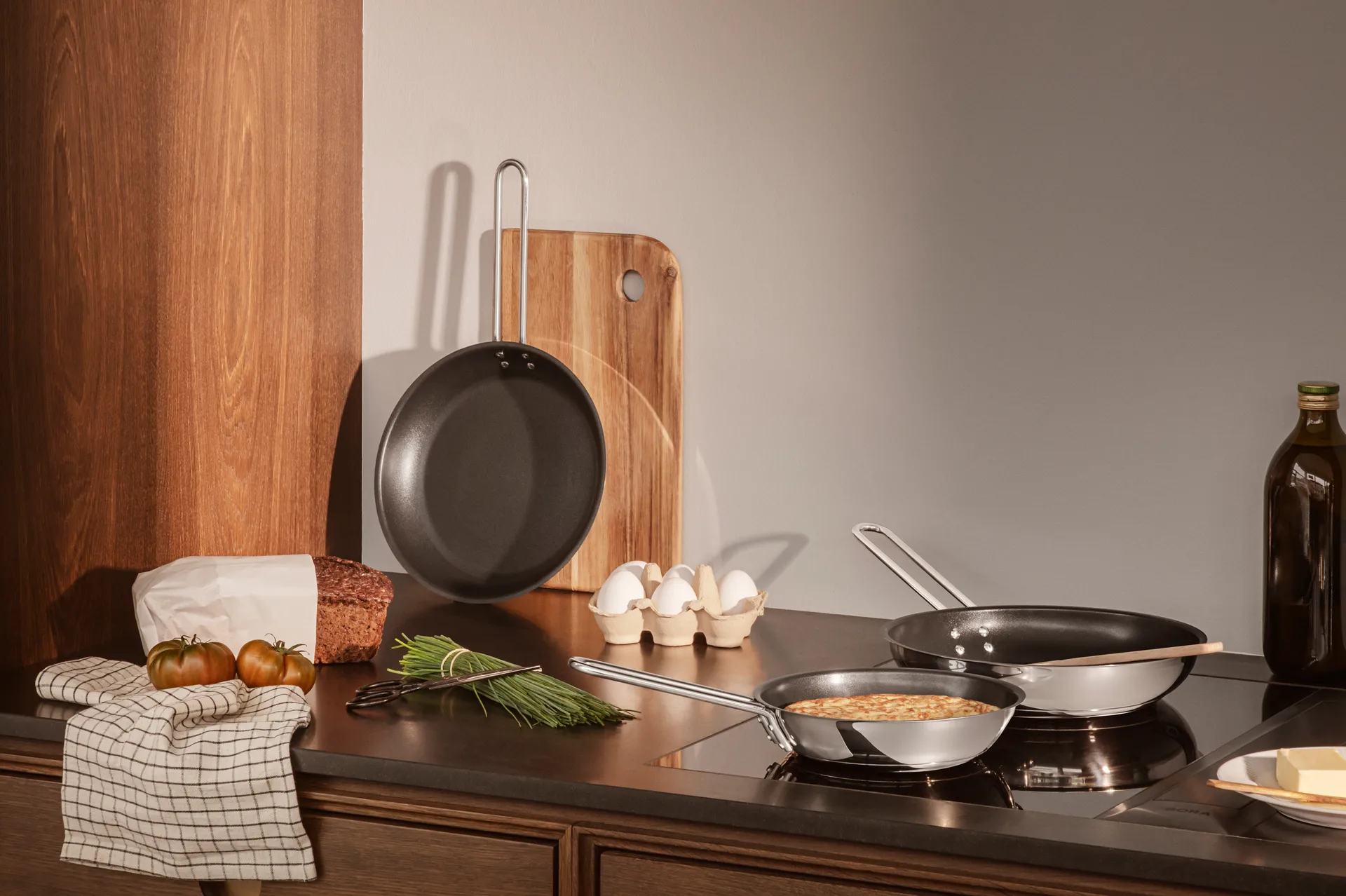 Τηγάνι Eva Trio Stainless Steel Slip-Let, 28 εκ. Eva Solo