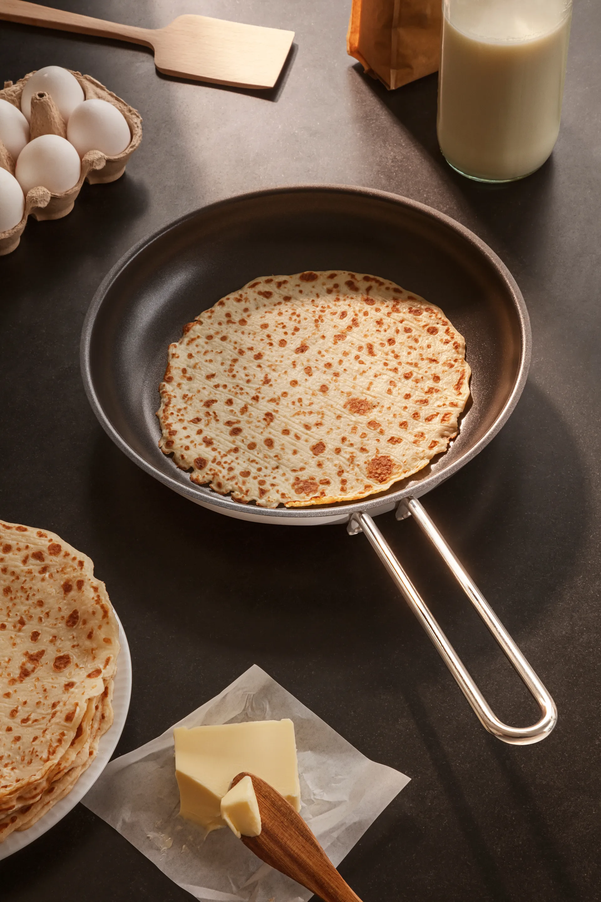 Τηγάνι Eva Trio Stainless Steel Slip-Let, 28 εκ. Eva Solo