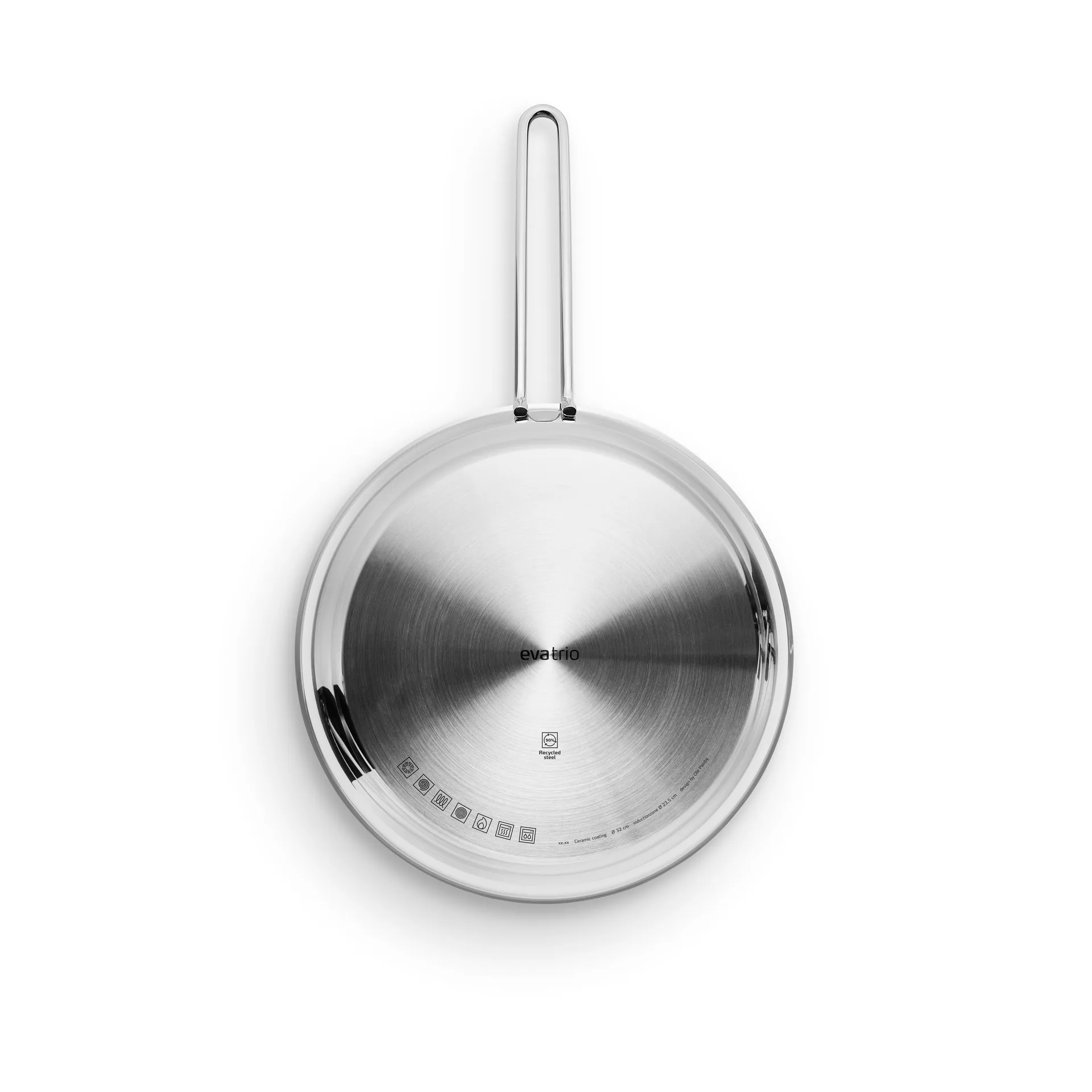 Eva Trio Stainless Steel Slip-Let κεραμικό τηγάνι, 32 εκ. Eva Solo