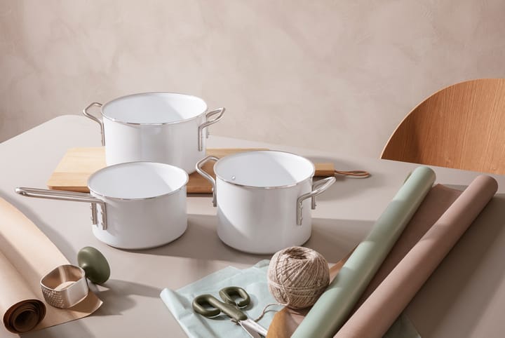 Eva Trio White Line Slip-Let κεραμική κατσαρόλα , 1,1 Λ Eva Solo