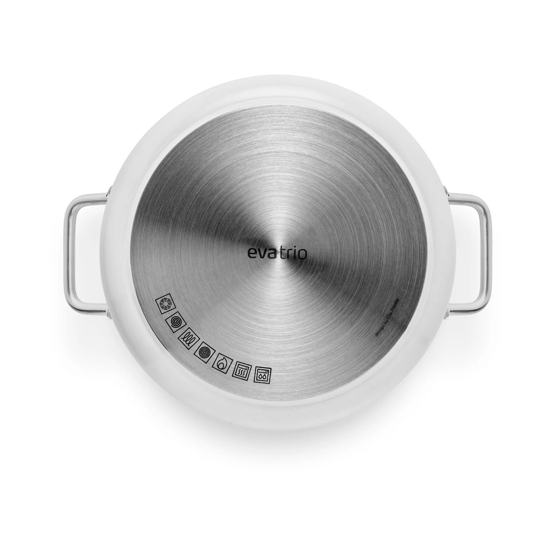 Κεραμικό σετ μαγειρικών σκευών Eva Trio White Line Slip-Let 3 τεμαχίων, Ανοξείδωτο ατσάλι Eva Solo