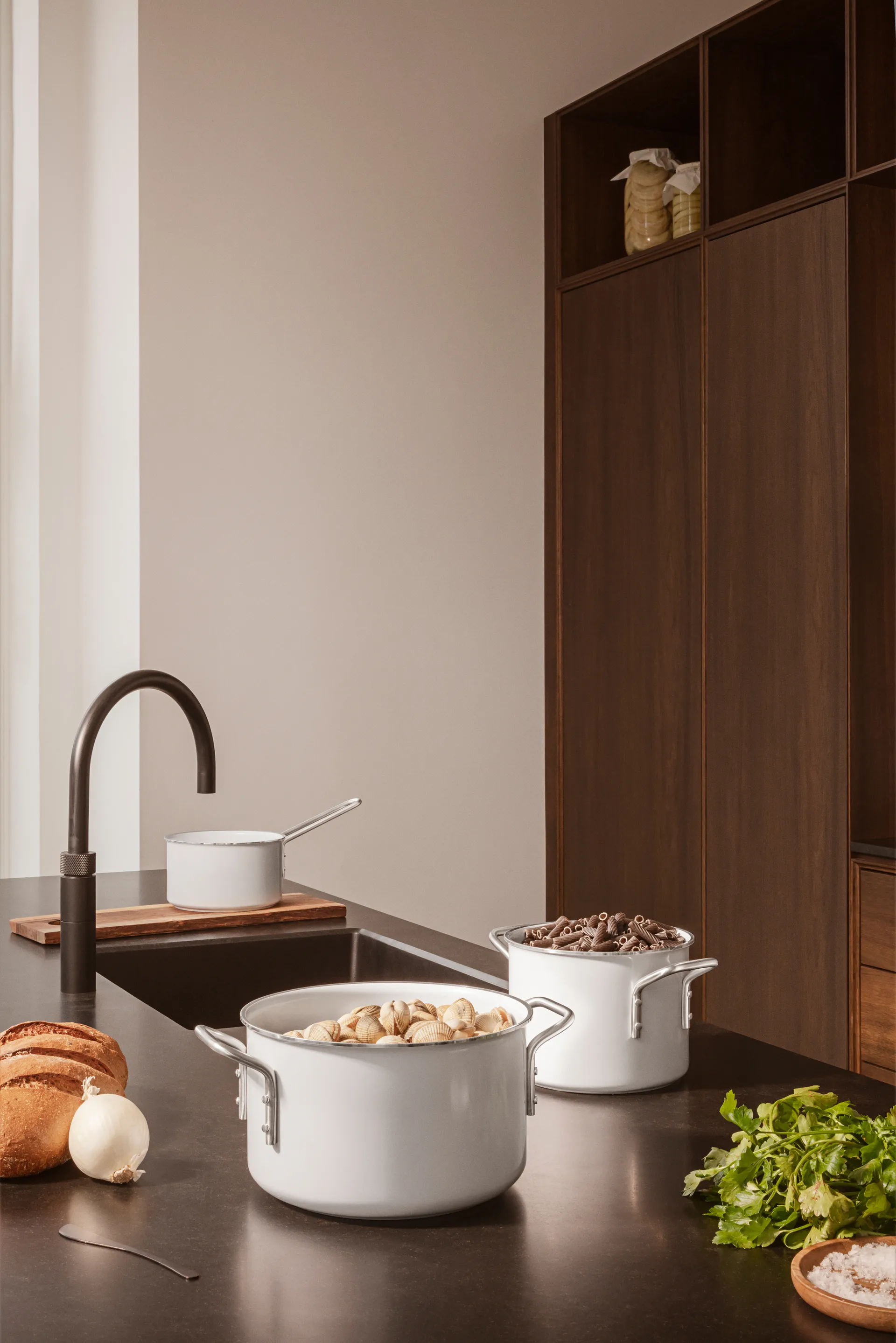 Eva Trio White Line Slip-Let κεραμική κατσαρόλα , 3,8 λίτρα Eva Solo