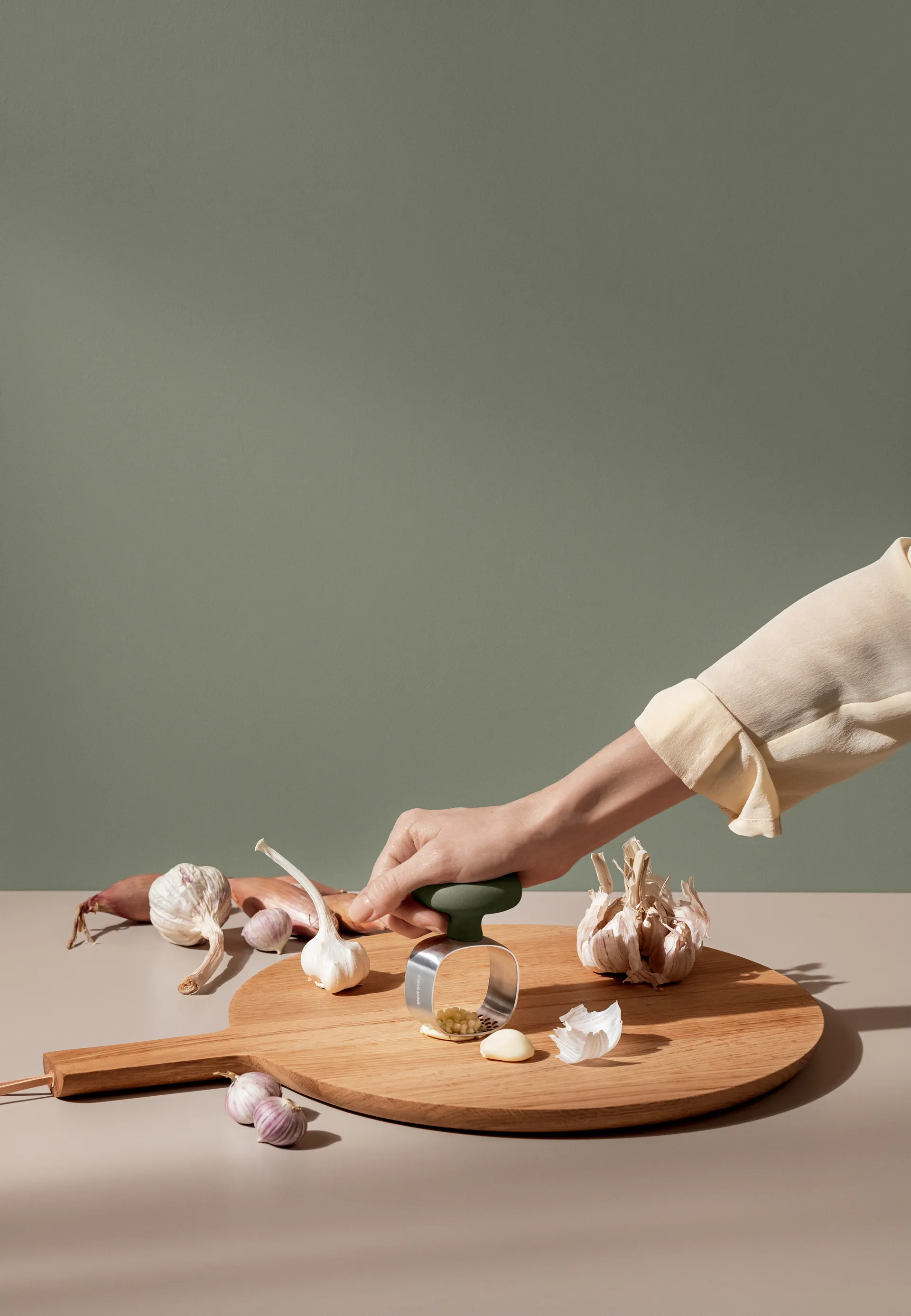 Green Tool πρέσα σκόρδου, Πράσινο Eva Solo