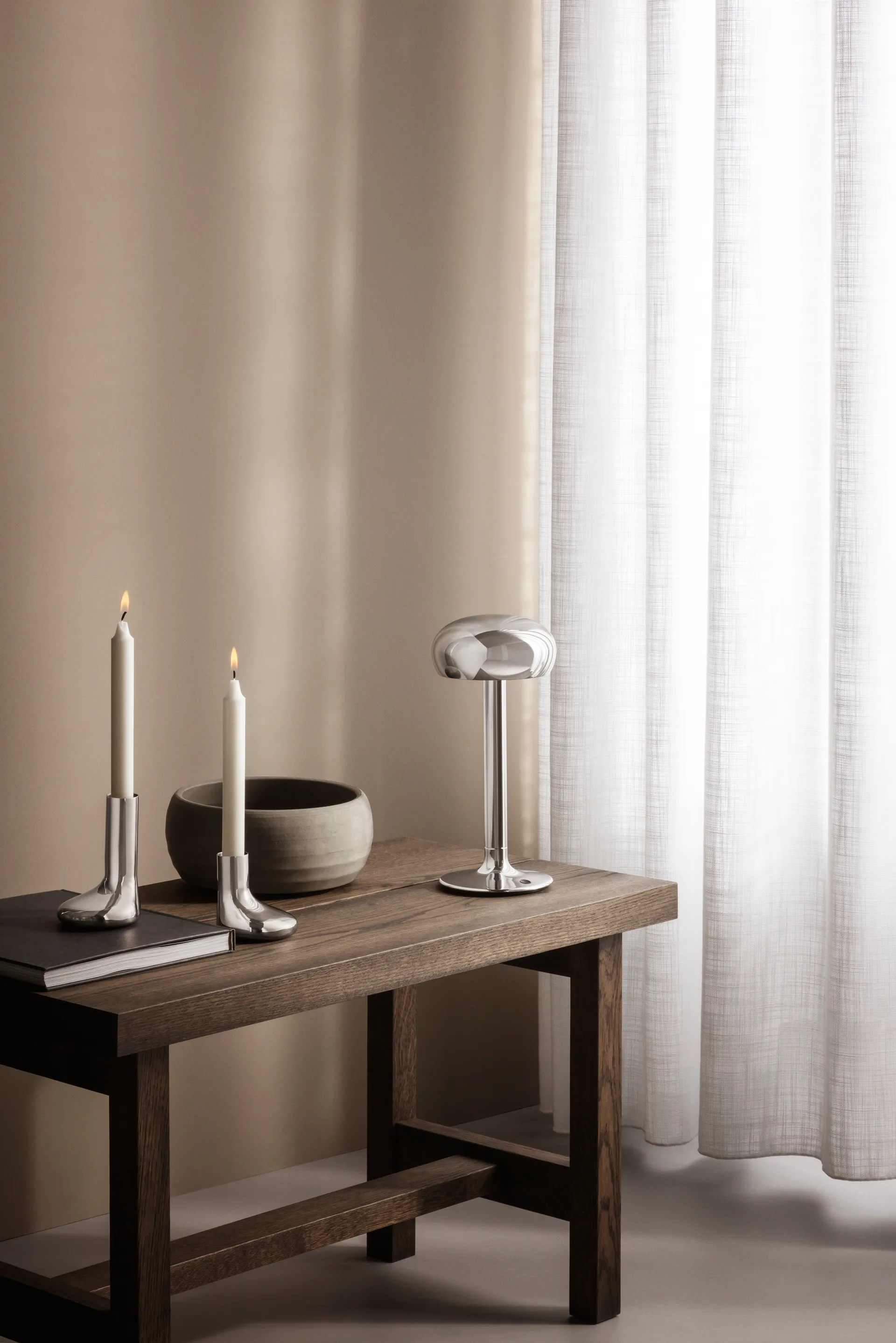 Εύα Σόλο Mellow κηροπήγιο 17 cm, Silver Eva Solo