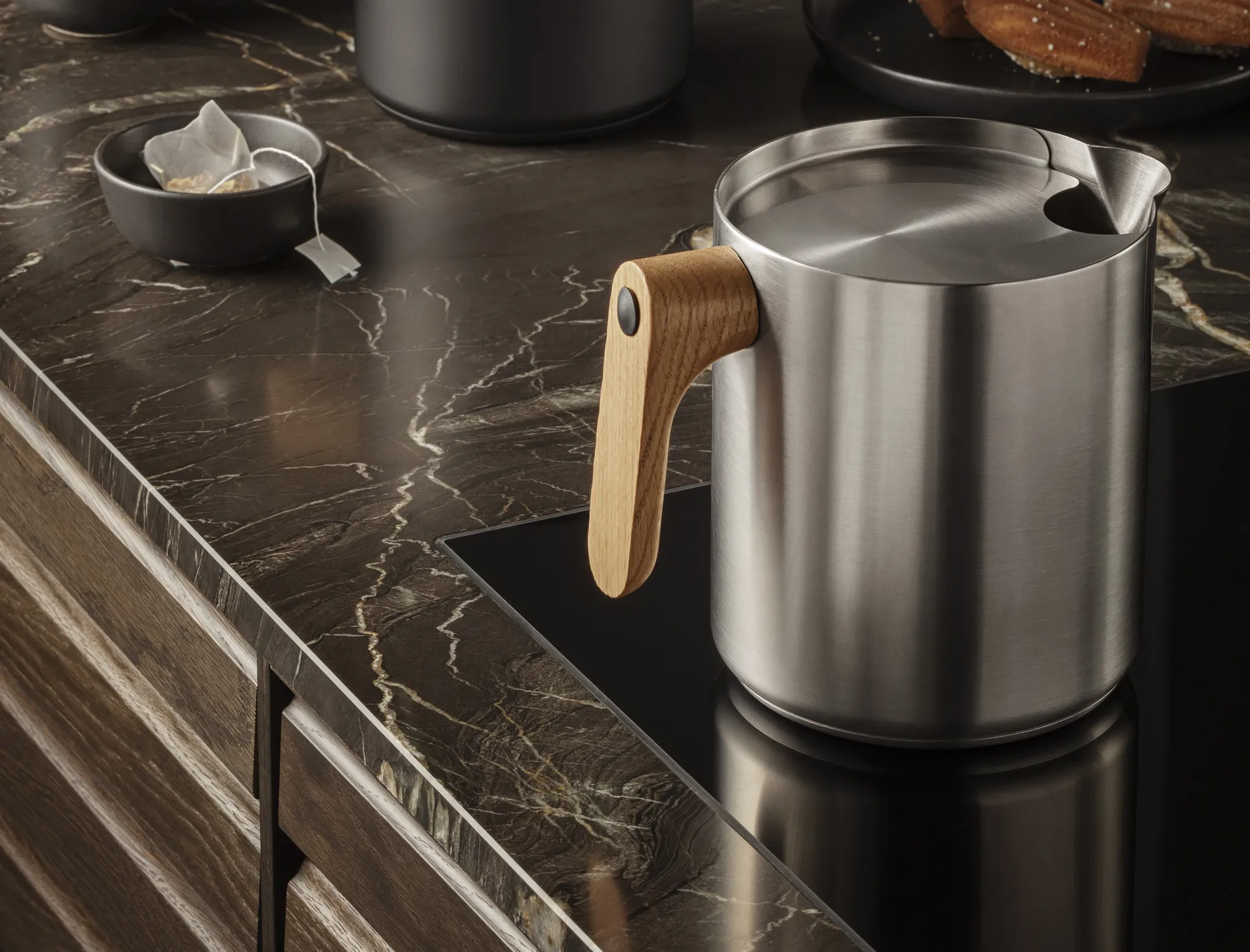 Nordic kitchen κατσαρόλα για επαγωγική εστία 1 L, Βουρτσισμένο ατσάλι Eva Solo