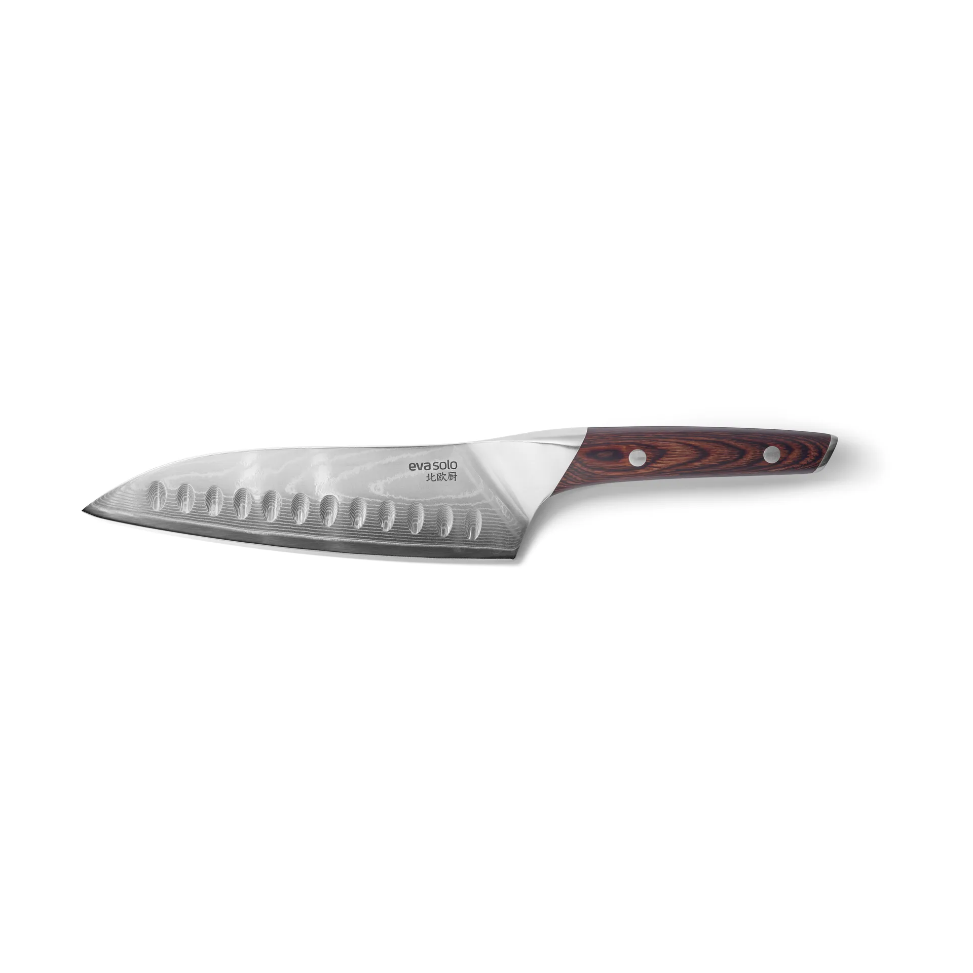 Nordic Kitchen santoku μαχαίρι 18 εκ., Ανοξείδωτο ατσάλι Damascus Eva Solo