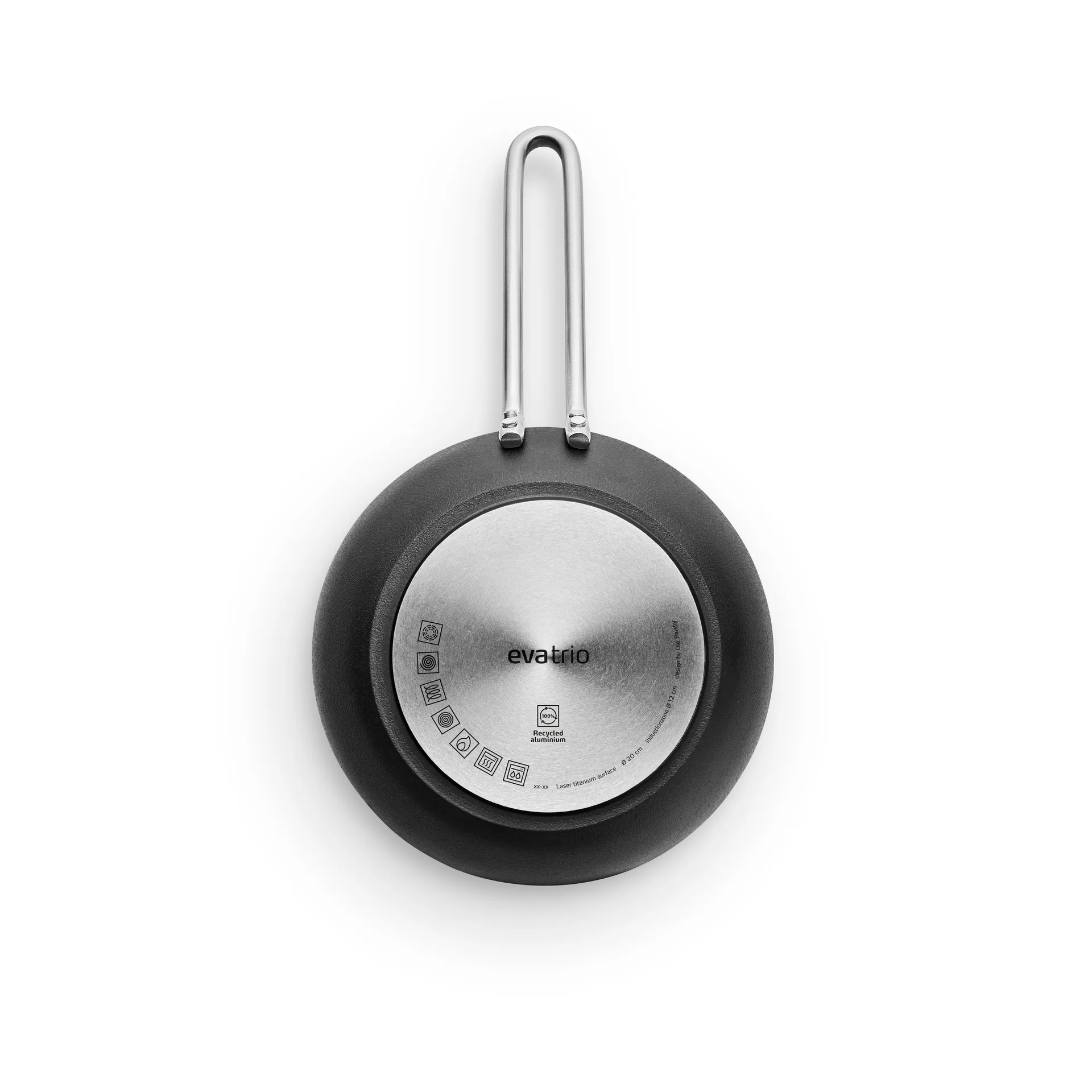 Professional Laser Titanium Slip-Let τηγάνι, Black, Ø20 εκ. Eva Solo