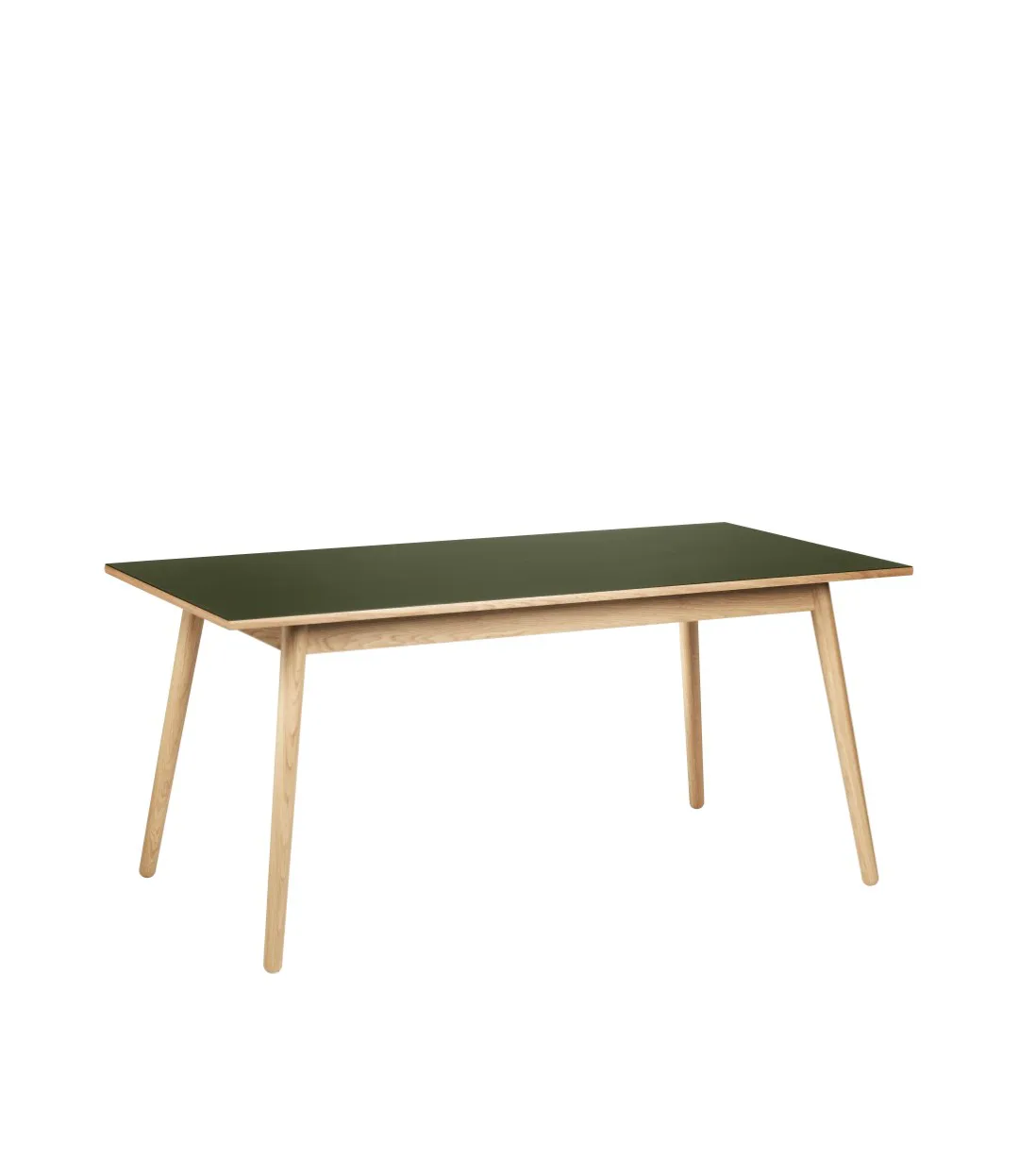 Τραπέζι τραπεζαρίας C35B 82x160 cm, Olive green-oak nature lacquered FDB Møbler