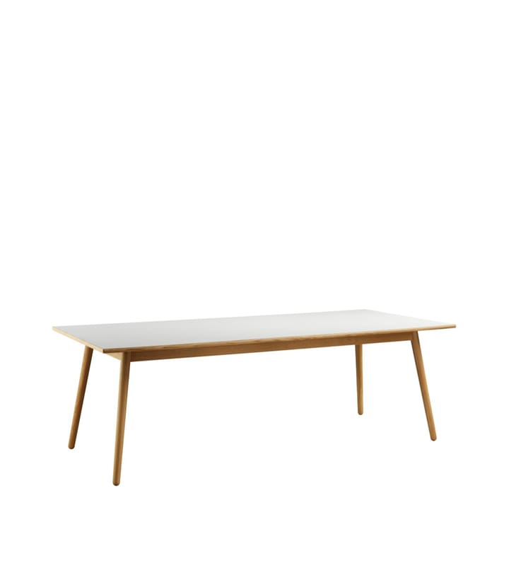 Τραπέζι τραπεζαρίας C35C 95x220 cm, Light grey-oak nature lacquered FDB Møbler