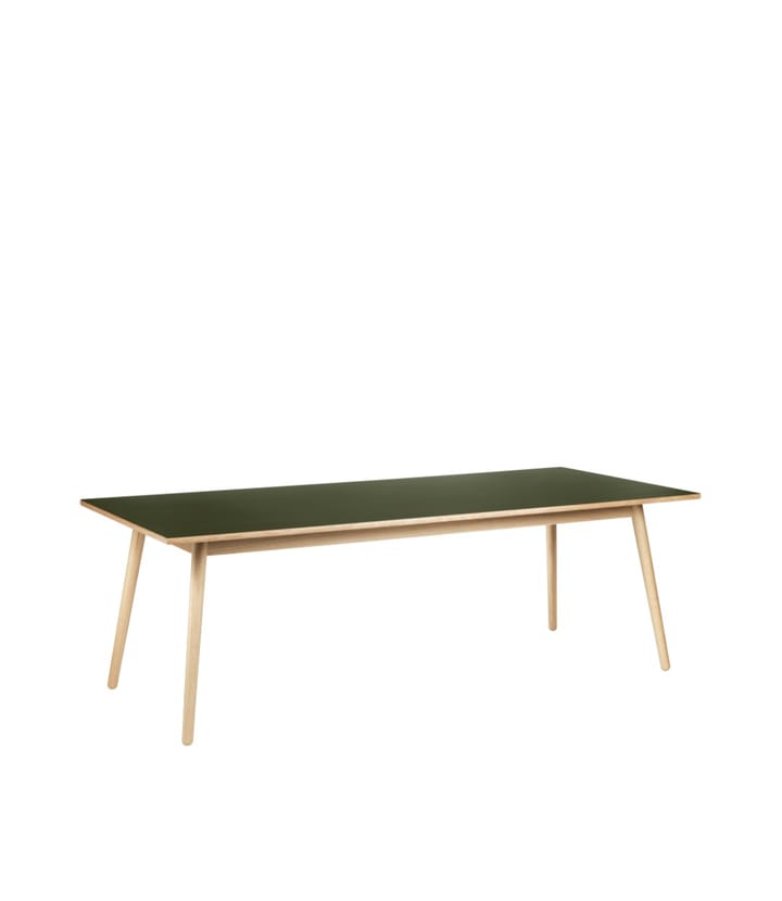 Τραπέζι τραπεζαρίας C35C 95x220 cm, Olive green-oak nature lacquered FDB Møbler