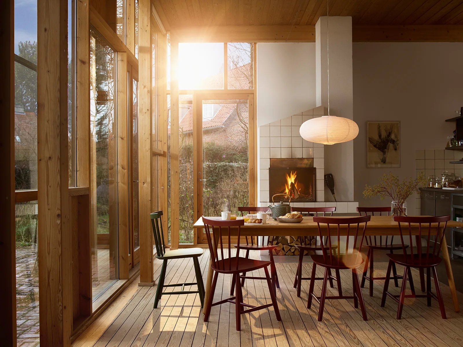 Τραπέζι τραπεζαρίας C35C 95x220 εκ., Oak nature-oak nature lacquered FDB Møbler