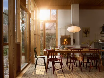 Τραπέζι τραπεζαρίας C35C 95x220 εκ. - Oak nature-oak nature lacquered - FDB Møbler