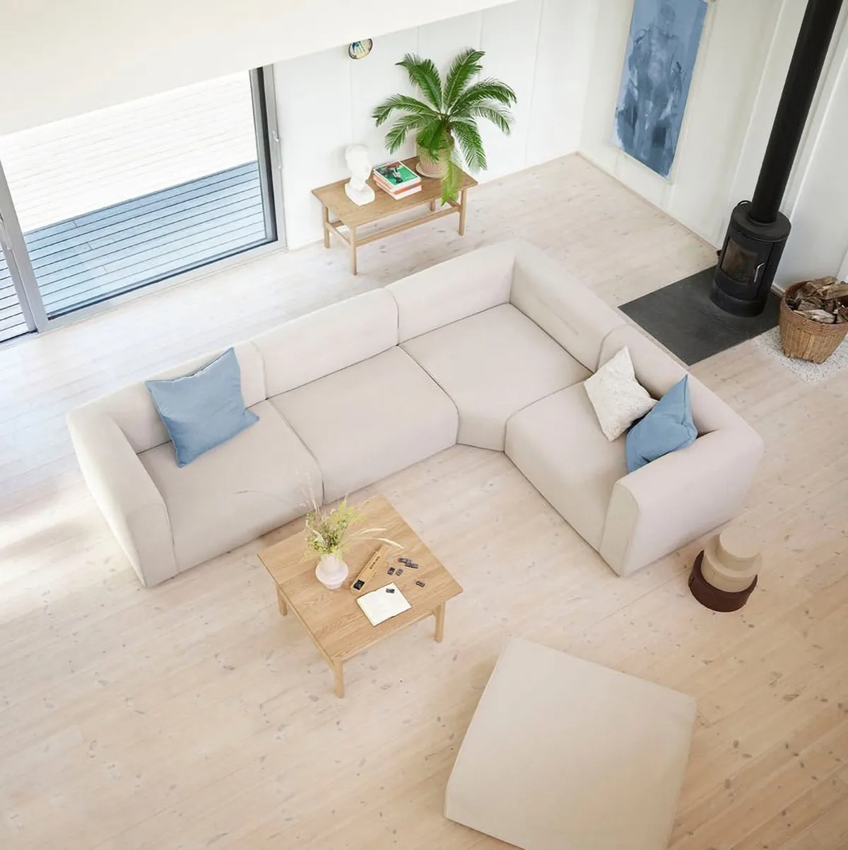 Τραπέζι σαλονιού D33 80x80 εκ., Δρυς solid oiled FDB Møbler