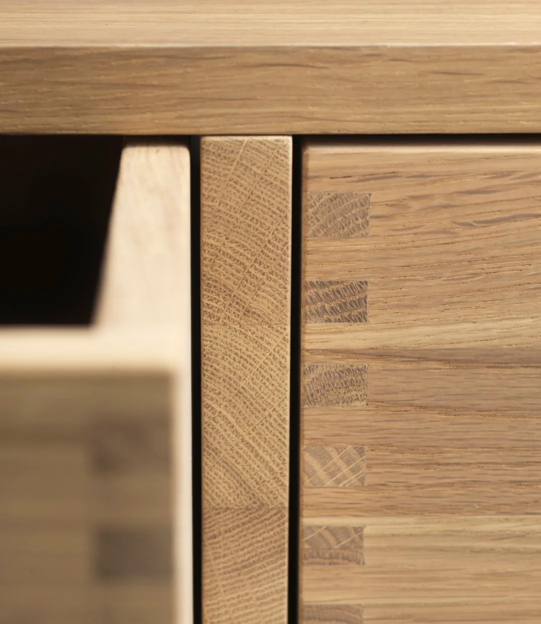 F24 Radius πάγκος, Oak nature lacquered 45x145 cm FDB Møbler