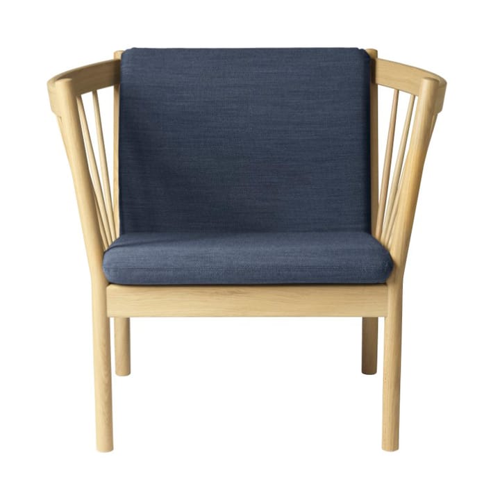 Πολυθρόνα J146 - Oak nature lacquered-dark blue - FDB Møbler