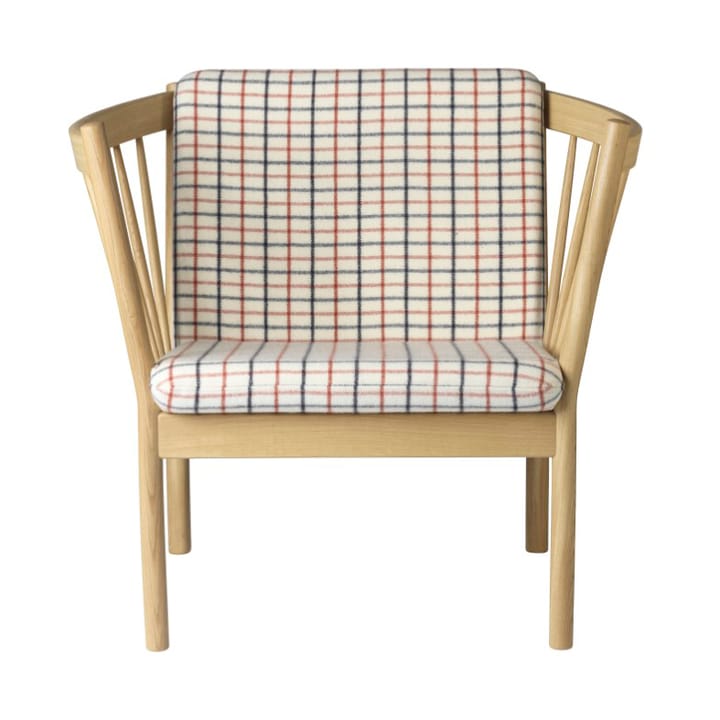 Πολυθρόνα J146 - Oak nature lacquered-red diced - FDB Møbler