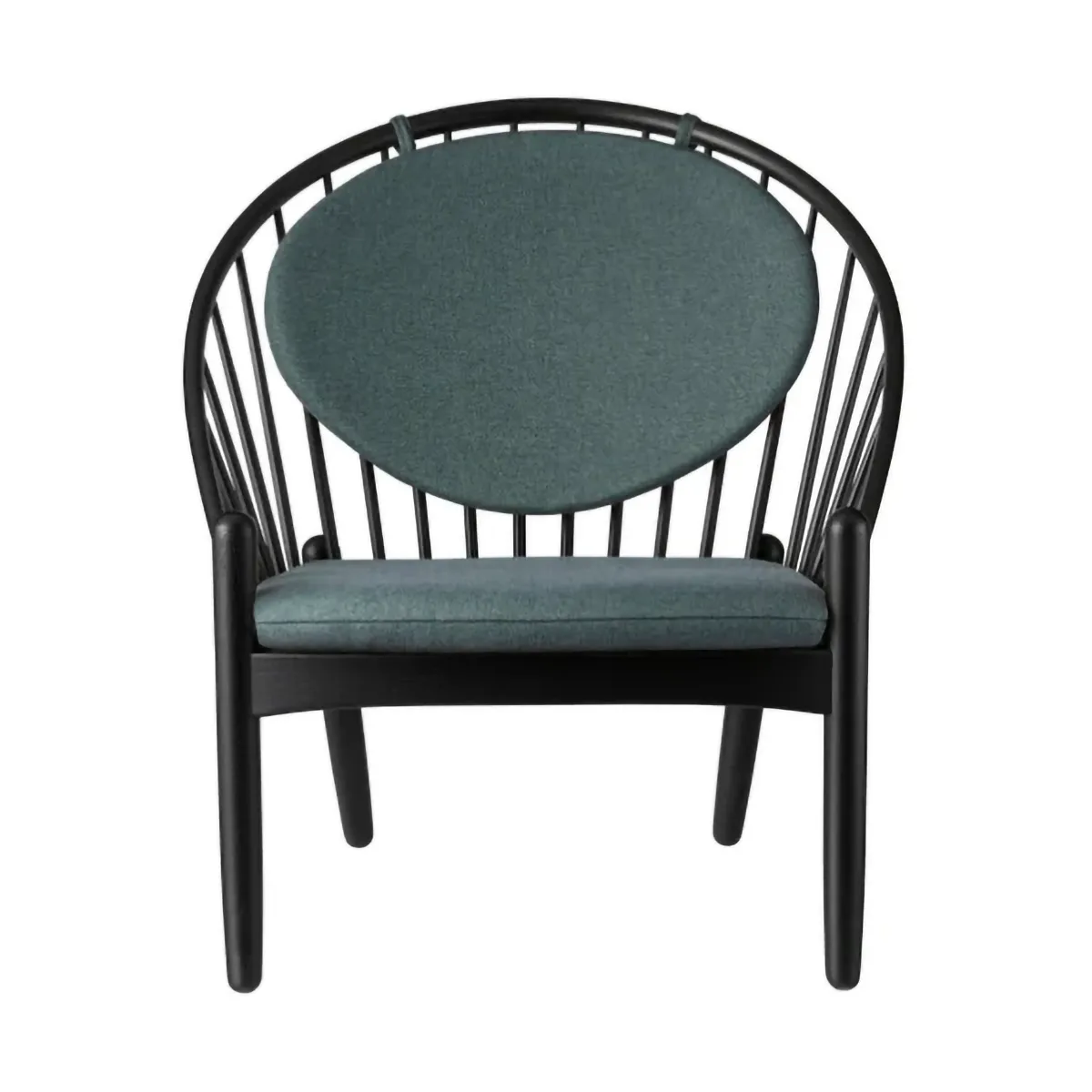 J166 Jørna καρέκλα, Black painted oak-green FDB Møbler