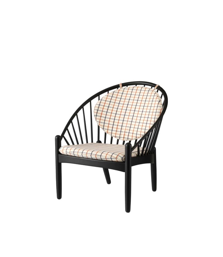 J166 Jørna καρέκλα, Oak black painted-red diced FDB Møbler