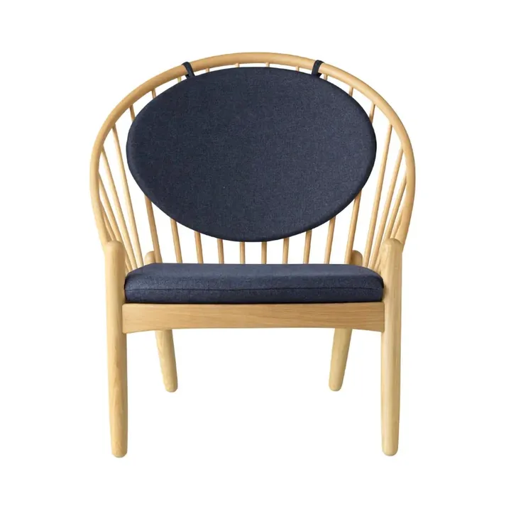 J166 Jørna καρέκλα - Oak lacquered-dark blue - FDB Møbler