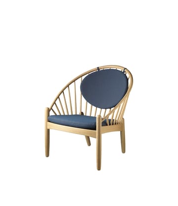 J166 Jørna καρέκλα - Oak nature lacquered-dark blue - FDB Møbler