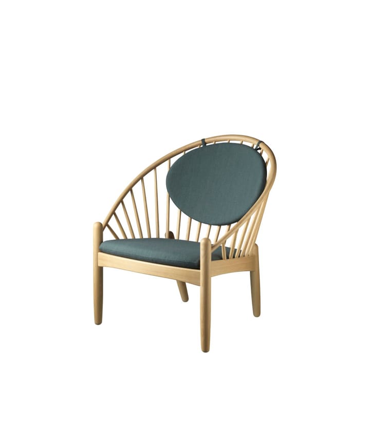 J166 Jørna καρέκλα, Oak nature lacquered-dark green FDB Møbler