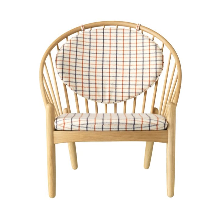 J166 Jørna καρέκλα, Oak nature lacquered-red diced FDB Møbler