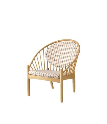 J166 Jørna καρέκλα - Oak nature lacquered-red diced - FDB Møbler