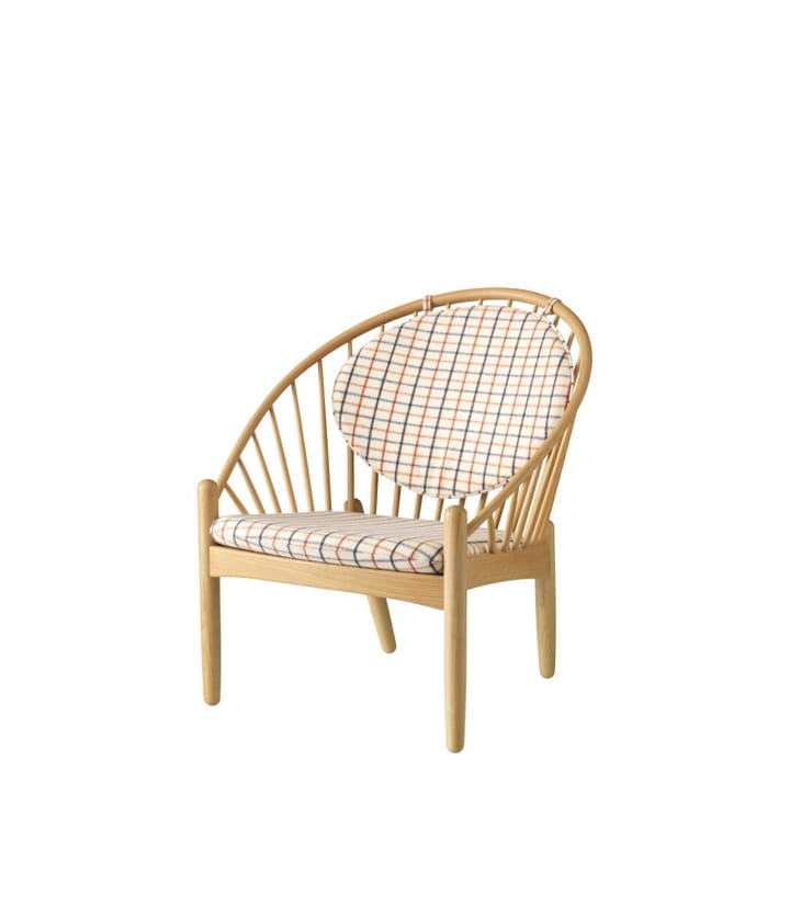 J166 Jørna καρέκλα, Oak nature lacquered-red diced FDB Møbler