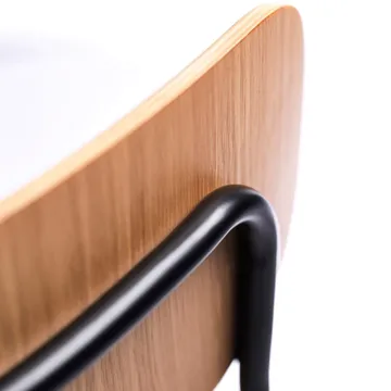 J182 Holmen καρέκλα 4-pack - Oak veneer-black legs - FDB Møbler