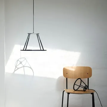 J182 Holmen καρέκλα 4-pack - Oak veneer-black legs - FDB Møbler