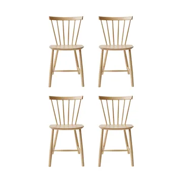 J46 καρέκλα, Beech nature lacquered, σετ 4 τεμαχίων - FDB Møbler
