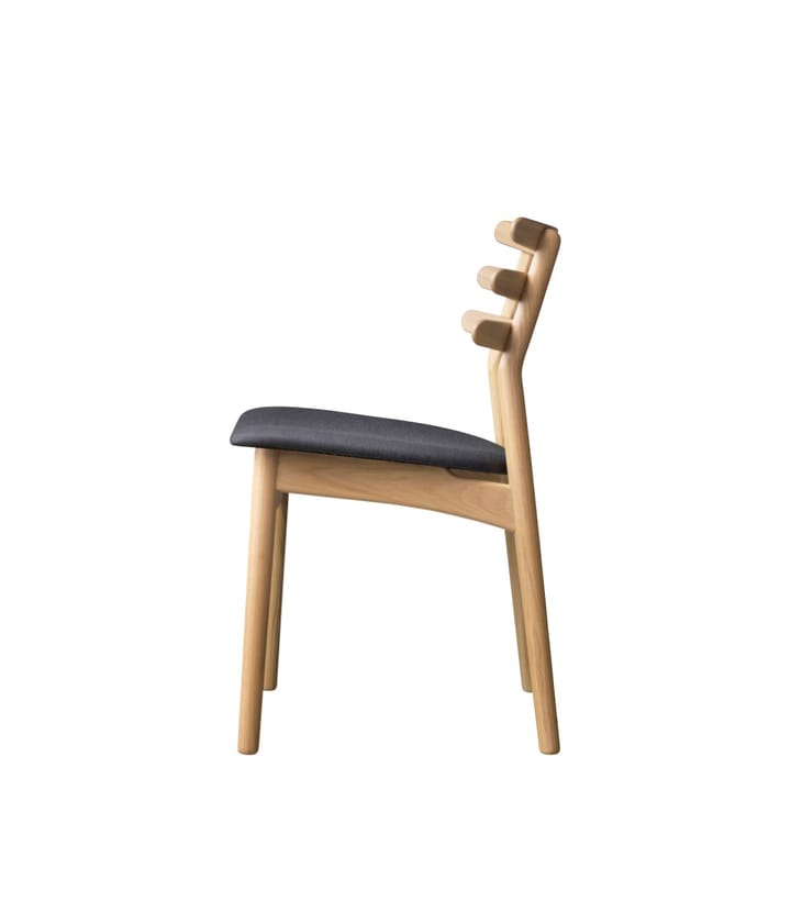 Καρέκλα J48, Oak nature lacquered-anthracite FDB Møbler