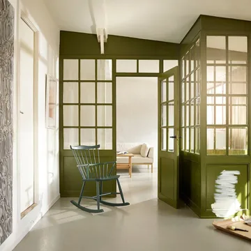 J52G καρέκλα-κούνια - Μαύρο πράσινο - FDB Møbler