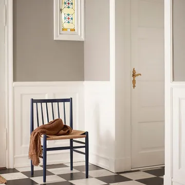 Καρέκλα J80 - Steel blue beech-paper cord - FDB Møbler