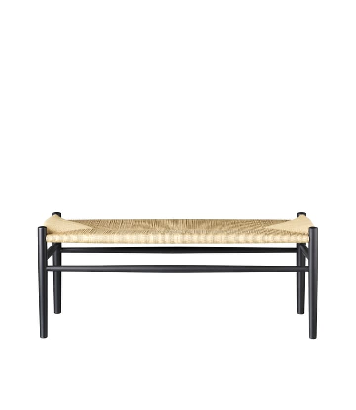 J83B RAL 9005 gloss 10 παγκάκι, Beech black painted-nature FDB Møbler