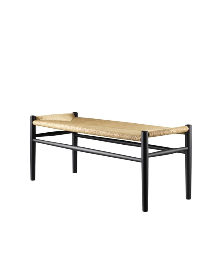 J83B RAL 9005 gloss 10 παγκάκι, Beech black painted-nature FDB Møbler
