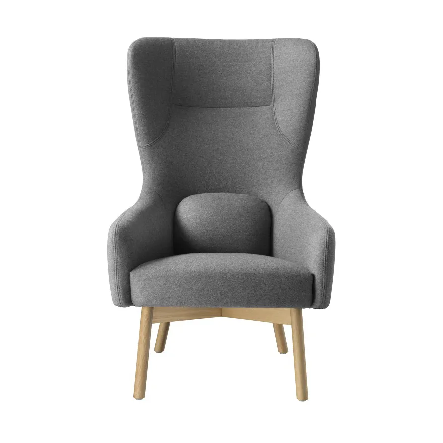 Πολυθρόνα L35 Gesja Wing Chair, Oak nature lacquered-dark grey FDB Møbler