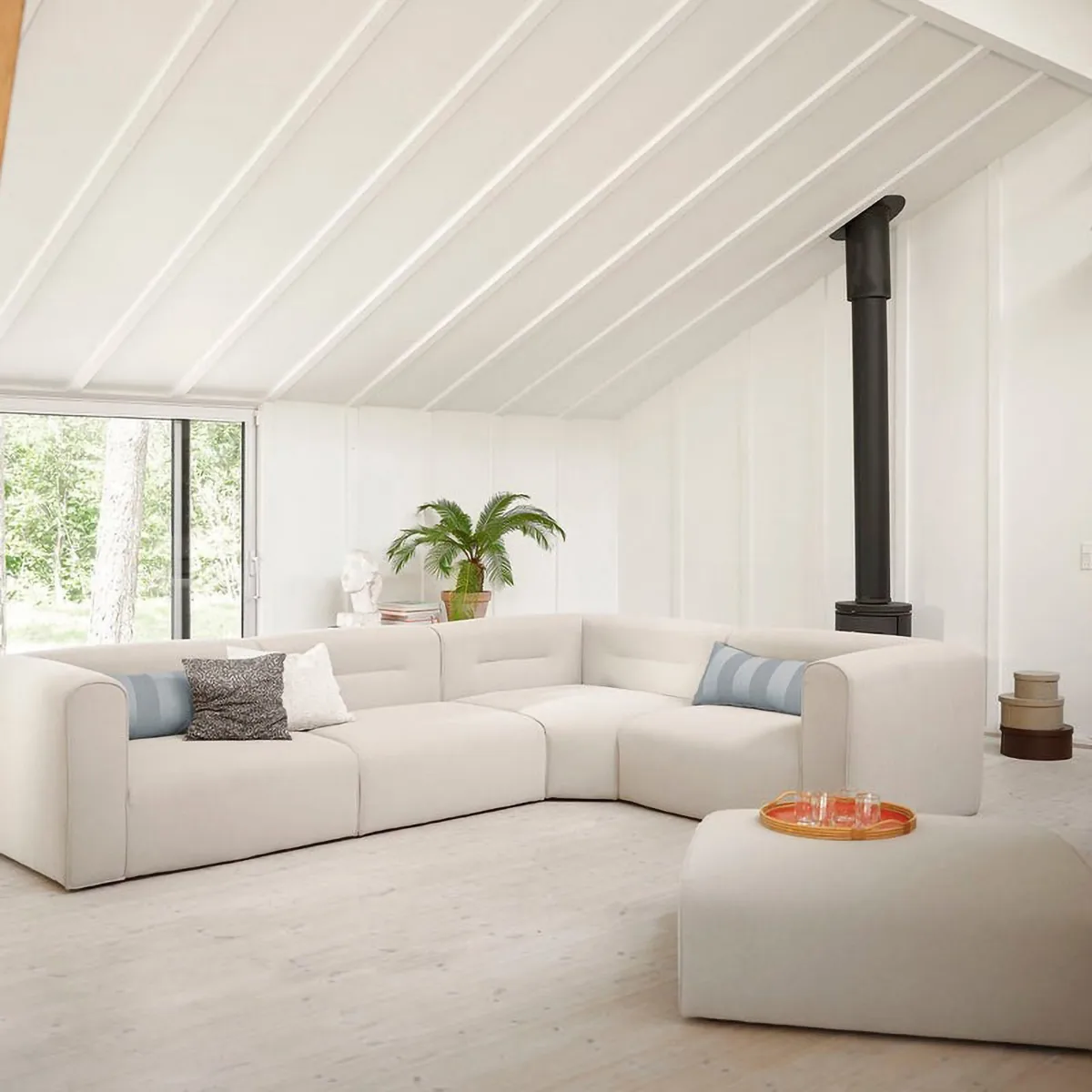 L44 Mols μονάδα καναπέ pouf, Μπεζ FDB Møbler